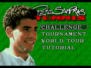 Pete Sampras Tennis (J-Cart) (MDST6636) Title Screen